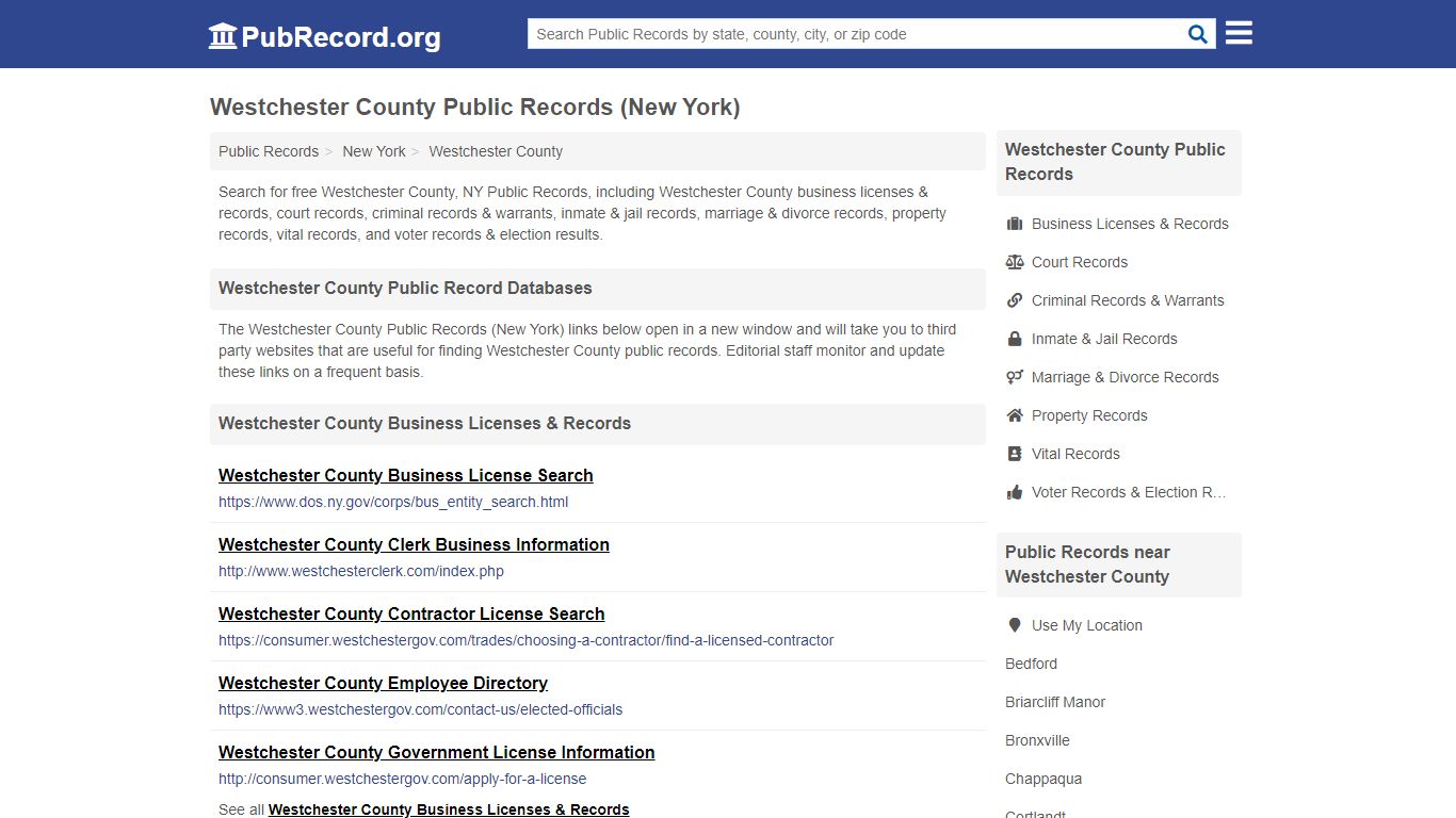 Free Westchester County Public Records (New York Public Records)